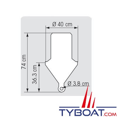 Bouée de balisage Plastimo cylindrique Ø 40cm hauteur 74 cm - rouge