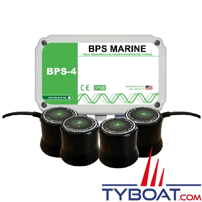 BPS Marine - Antifouling à Ultrasons BPS-4 - 12 Volts -  4 émetteurs de coque - Pour bateau jusqu'à 15 mètres