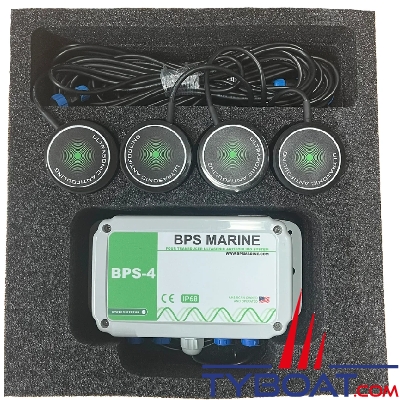 BPS Marine - Antifouling à Ultrasons BPS-4 - 12 Volts -  4 émetteurs de coque - Pour bateau jusqu'à 15 mètres