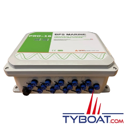 BPS Marine - Antifouling à Ultrasons PRO-16 - 24 Volts - 16 émetteurs de coque - Pour bateau jusqu'à 45 mètres