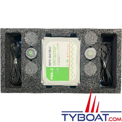 BPS Marine - Antifouling à Ultrasons PRO-2 - 24 Volts -  2 émetteurs de coque - Pour bateau jusqu'à 10 mètres