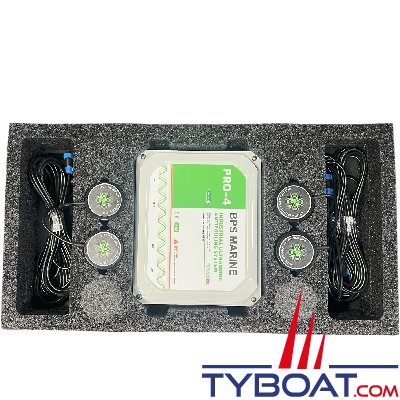 BPS Marine - Antifouling à Ultrasons PRO-4 - 24 Volts -  4 émetteurs de coque - Pour bateau jusqu'à 16 mètres