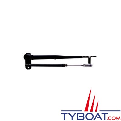 Bras pantographe KENT MARINE inox epoxy noir ajustable de 432 à 559mm