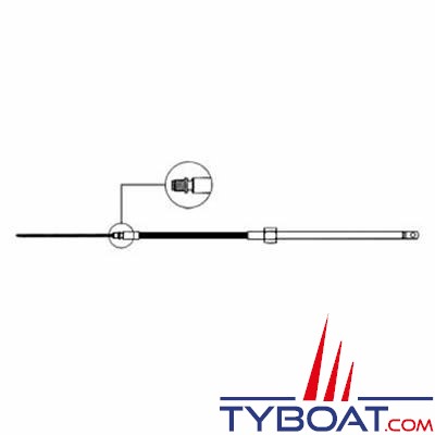 Ultraflex M58 - Câble de direction pour moteur hors bord longueur 10' (3,05 m)