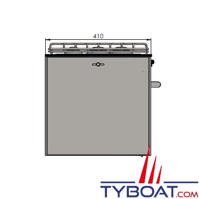 Can - Cuisinière inox 2 feux avec four 30 litres - 500 x 390 x 410 mm