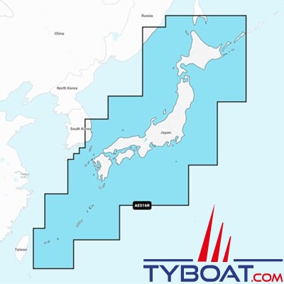 Carte marine Garmin Navionics+ NSAE016R - Japan - Couverture Régular