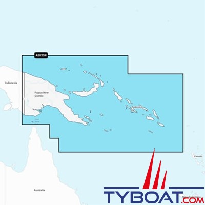 Carte marine Garmin Navionics+ NSAE025R - Papua New Guinea & Solomon Isl. - Couverture Régular