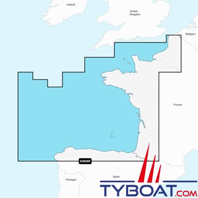 Carte marine Garmin Navionics+ NSEU008R - Bay of Biscay - Couverture Régular