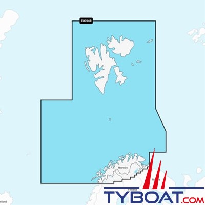 Carte marine Garmin Navionics+ NSEU054R - Norway, Vestfjorden to Svalbard - Couverture Régular