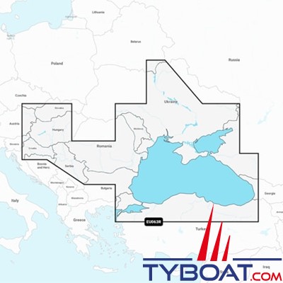 Carte marine Garmin Navionics+ NSEU063R - Black Sea & Azov Sea - Couverture Régular