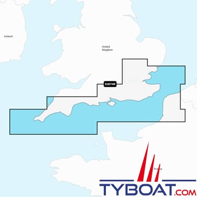 Carte marine Garmin Navionics+ NSEU074R - England, South Coast - Couverture Régular