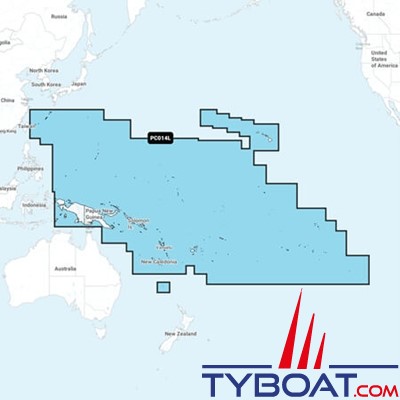 Carte marine Garmin Navionics+ NSPC014L - Pacific Islands - Couverture Large