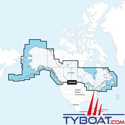 Carte marine Garmin Navionics+ NSUS005R - U.S. North - Couverture Régular