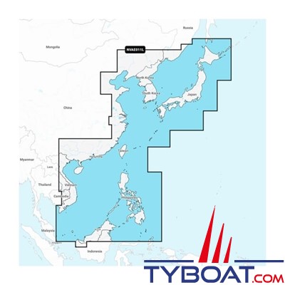 Carte marine Garmin Navionics Vision+ NVAE011L - China Sea & Japan - Couverture Large