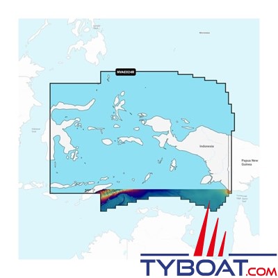 Carte marine Garmin Navionics Vision+ NVAE024R - Central W. Papua & E. Sulaweski - Couverture Régular