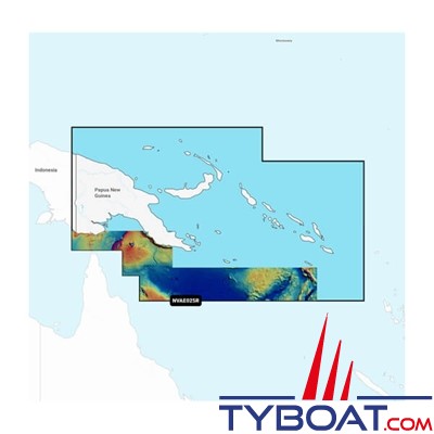 Carte marine Garmin Navionics Vision+ NVAE025R - Papua New Guinea & Solomon Isl. - Couverture Régular