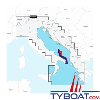 Carte marine Garmin Navionics Vision+ NVEU014R - Italy, Adriatic Sea - Couverture Régular