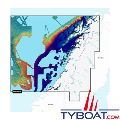 Carte marine Garmin Navionics Vision+ NVEU053R - Norway, Trondheim to Tromso - Couverture Régular