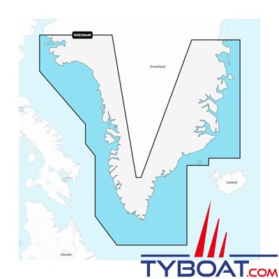 Carte marine Garmin Navionics Vision+ NVEU064R - Greenland - Couverture Régular