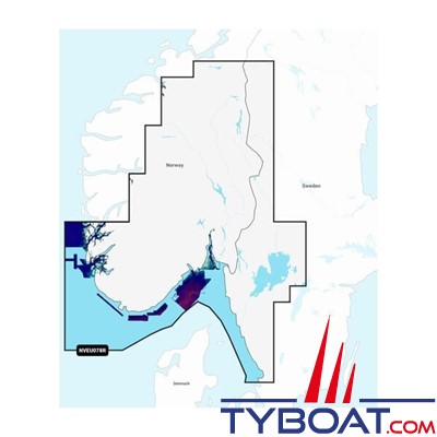 Carte marine Garmin Navionics Vision+ NVEU078R - Oslo, Skagerrak & Haugesund - Couverture Régular