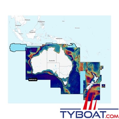 Carte marine Garmin Navionics Vision+ NVPC012L - Australia & New Zealand - Couverture Large