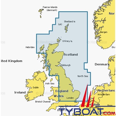 Carte marine Navionics+ NAEU003R - Great Britain, Northeast Coast - Couverture Régular