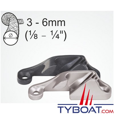 Clamcleat - CL218 MK1 coinceur vertical racing babord alu pour cordage Ø 3 à 6 mm