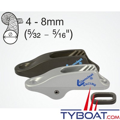 Clamcleat - CL253 taquet de trapèze alu pour cordage Ø 4 à 8 mm