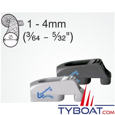 Clamcleat - CL270 coinceur racing micro alu pour cordage Ø 1 à 4 mm