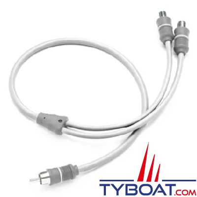 Clarion - CMC-GRYAICY-1M2F, Adaptateur en Y, 1 prise mâle vers 2 femelles RCA