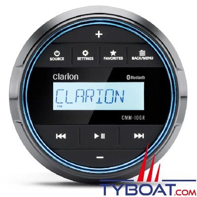 Clarion - CMM-10GR , Stéréo ronde avec écran LED 