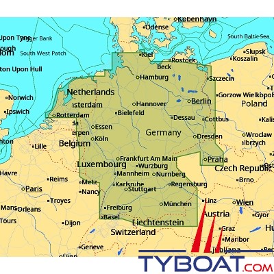 C-MAP - Carte 4D Local format SD micro SD - EN-D080 Germany Inland