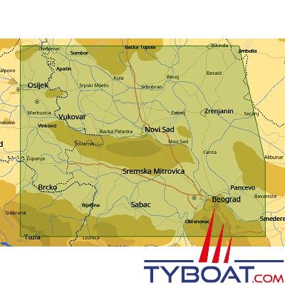 C-MAP - Carte 4D Local format SD micro SD - EN-D085 Danube : Croatia, Serbia