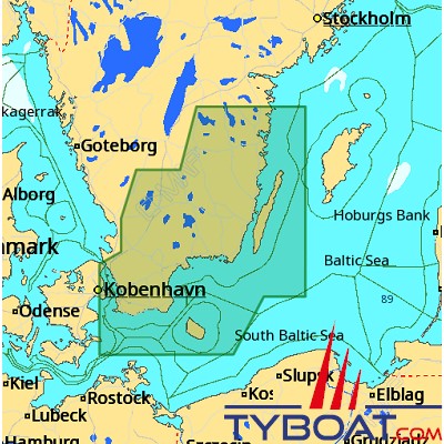 C-MAP - Carte 4D Local format SD micro SD - EN-D270 Sweden Helsingborg - Valdermarsvik