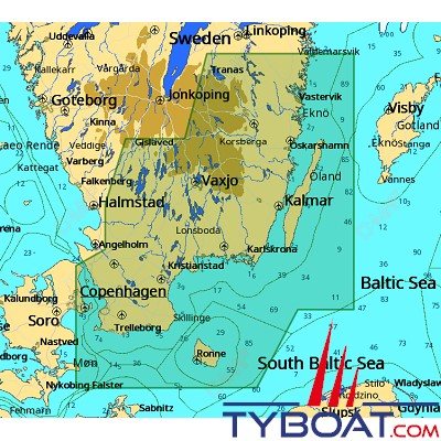 C-MAP - Carte 4D Local format SD micro SD - EN-D270 Sweden Helsingborg - Valdermarsvik