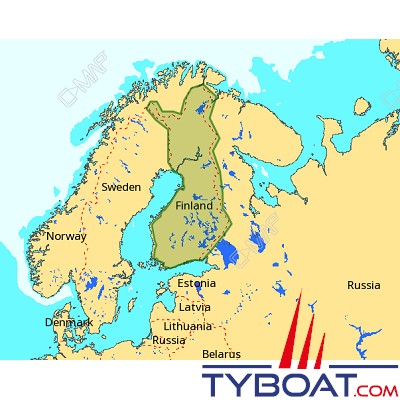 C-MAP - Carte 4D Local format SD micro SD - EN-D325 Finland Lakes