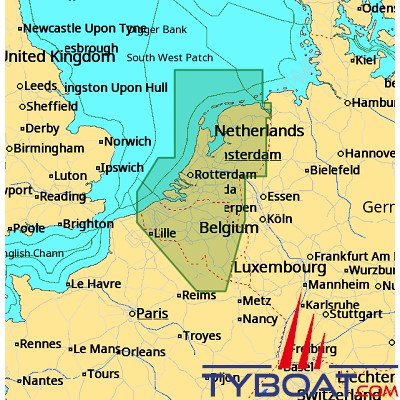 C-MAP - Carte 4D Local format SD micro SD - EN-D330 Nieuwpoort to Emden