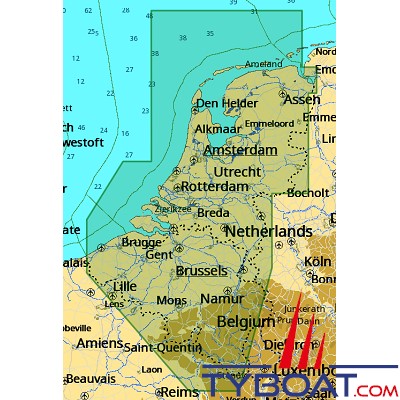 C-MAP - Carte 4D Local format SD micro SD - EN-D330 Nieuwpoort to Emden