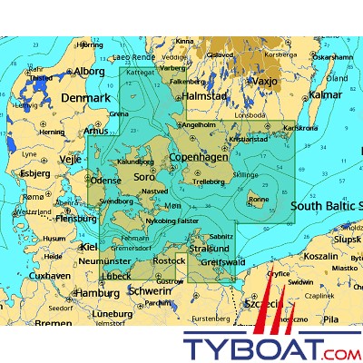 C-MAP - Carte 4D Local format SD micro SD - EN-D331 Varberg to Lubeck