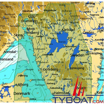 C-MAP - Carte 4D Local format SD micro SD - EN-D336 Torekov - Larvik