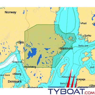 C-MAP - Carte 4D Local format SD micro SD - EN-D338 Sweden Vaestervik - Soederhamn