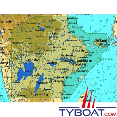 C-MAP - Carte 4D Local format SD micro SD - EN-D338 Sweden Vaestervik - Soederhamn