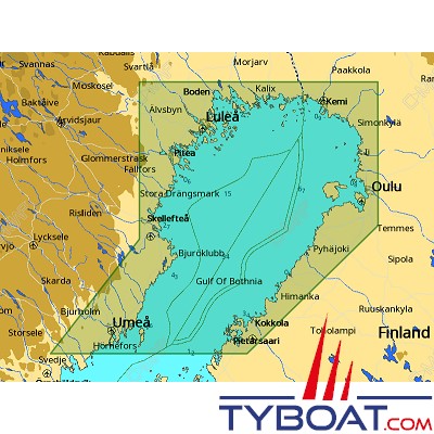 C-MAP - Carte 4D Local format SD micro SD - EN-D340 Gulf of Bothnia Hoernefefors to Torsoen