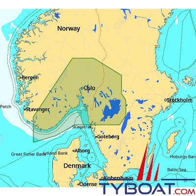 C-MAP - Carte 4D Local format SD micro SD - EN-D584 Fiskebaeckskil - Lyngdal