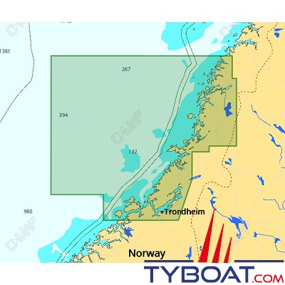 C-MAP - Carte 4D Local format SD micro SD - EN-D594 Norway Smoela to Glomfjorden