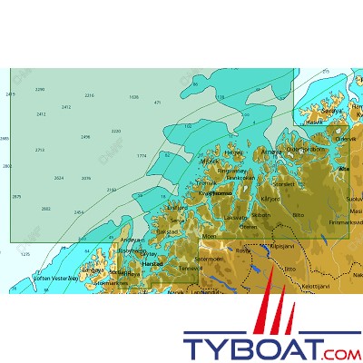 C-MAP - Carte 4D Local format SD micro SD - EN-D596 Norway Lavangsfjorden to Bukta