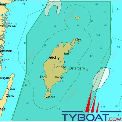 C-MAP - Carte 4D Local format SD micro SD - EN-D615 Gotland