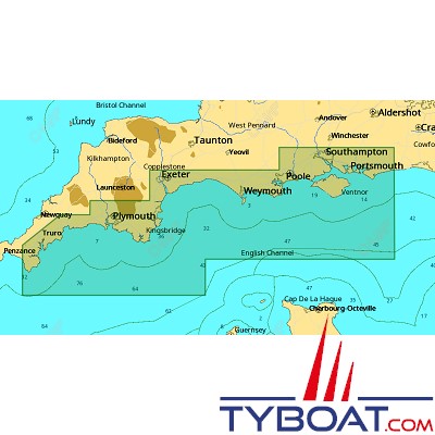 C-MAP - Carte 4D Local format SD micro SD - EW-D319 United Kingdom Lizard Point to Littlehampton