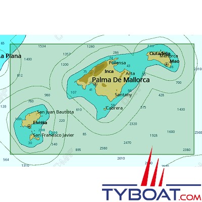 C-MAP - Carte Local Max format SD micro SD - EM-M067 les îles Baléares
