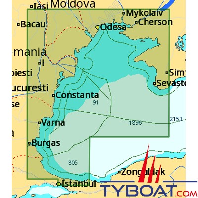 C-MAP - Carte Local Max format SD micro SD - EM-M120 Western part of Black Sea